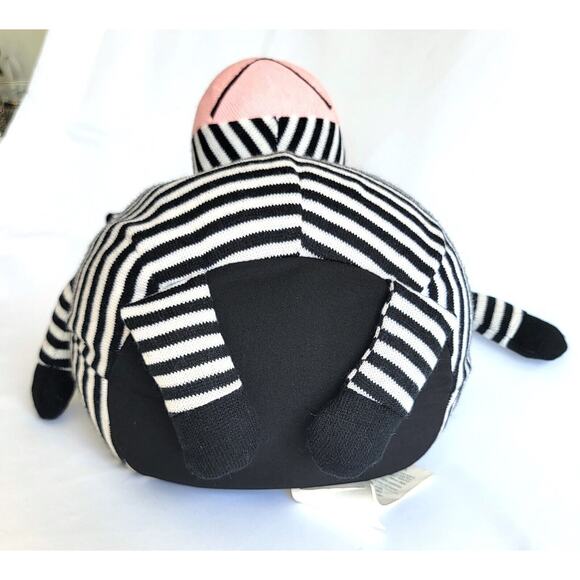Mushable Pot Bellies Round Pillow Plush Stuffed 10” Zebra Animal Stripes Toy - Picture 5 of 7